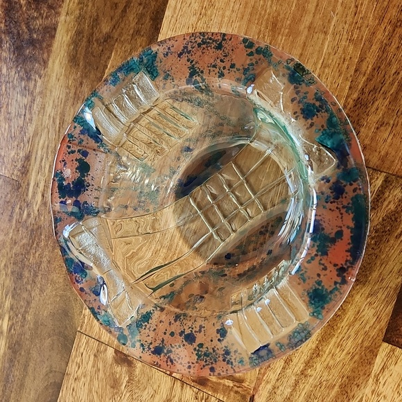 {Peter Crisp} Australia Glass Art Multi-Layer Bowl with Signature - Picture 3 of 11